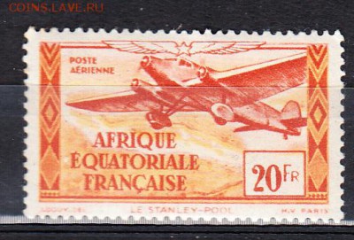Колонии Фр Экв Африка 1943г 1м 20фр - 263