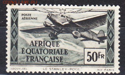 Колонии Фр Экв Африка 1943г 1м 50фр - 264