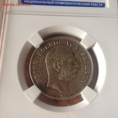 2 марки 1904 Саксония , Посмертные в слабе AU 58 - GRsz87mOpnk