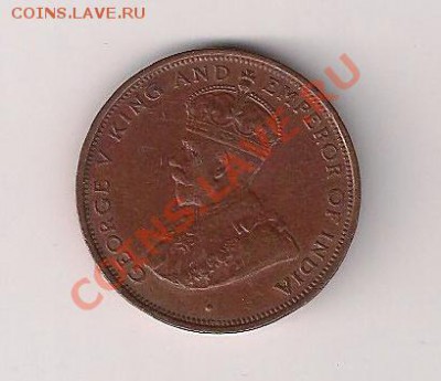 Британский Цейлон 1 цент 1928 Георг V до 23.00 29.01 - цейл2