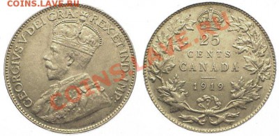 Канада. 25 центов 1919г. - георгушка мать его дурачок 1