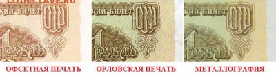10 и 25р 1961 АА,Аа, и замещёнки - Виды печати 1 рубля 1961.JPG