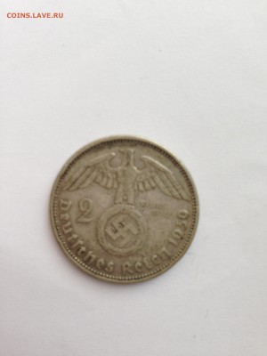 немецкий рейх 1939г 2 марки с гиденбургом - IMG_4489.JPG