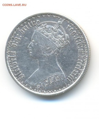Ag. Британия "готический" флорин 1873. с 200 руб. до 13.02 - 1