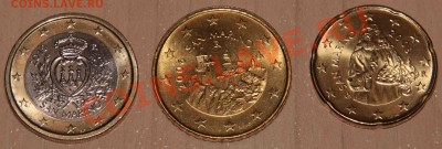 Ватикан 50 cent 2010 и Сан Марино 20,50cent и 1euro - d