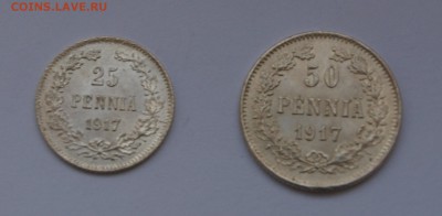 25 И 50 ПЕННИ 1917 Г. UNC (ОРЕЛ) ДО 13.02.17 22.00 мск - 1917-1