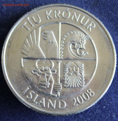 С 1 руб. ИСЛАНДИЯ 10 крон 2008г. РЫБКИ до 14.02 в 22-00 - IMG_4764.JPG