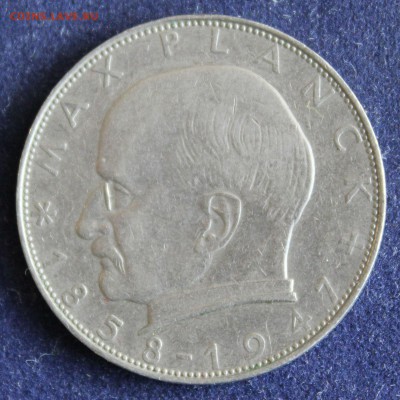 С 1 руб. ГЕРМАНИЯ 2 марк 1958г."G" МАКС ПЛАНК до 14.02 в 22 - IMG_4757.JPG
