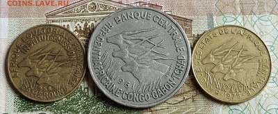 Французский Камерун, Конго, Габон, Чад. 10 и 50 франков 1958 - 20170208_134006