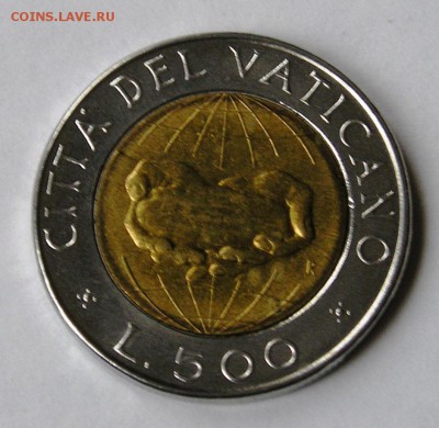Ватикан 500 Лир 1992 БИМ (11.02) - P1011336.JPG