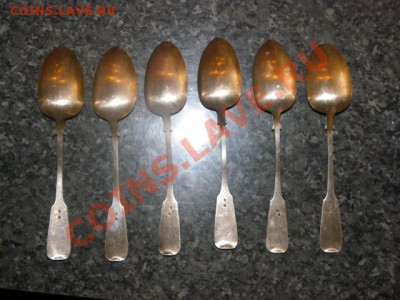 Ложки серебряные столовые 6 шт 875 пр. голова  Оцените плиз - IMGP0048.JPG