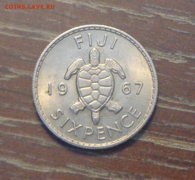 БРИТ. ФИДЖИ - 6 пенсов ЧЕРЕПАХА 1967 до 17.02, 22.00 - Фиджи 6п 1967 черепаха_1