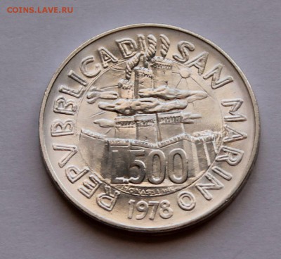 Сан Марино 500 лир 1978. СЕРЕБРО. РАСПРОДАЖА. - 8