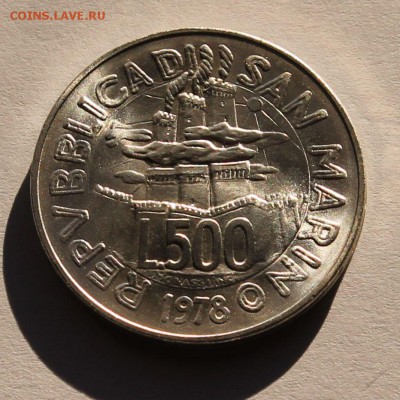 Сан Марино 500 лир 1978. СЕРЕБРО. РАСПРОДАЖА. - 6