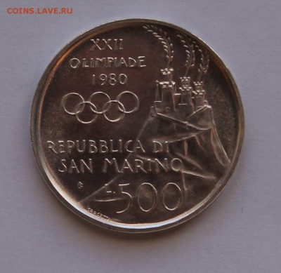 Сан Марино 500 лир 1980. СЕРЕБРО. РАСПРОДАЖА. - 7