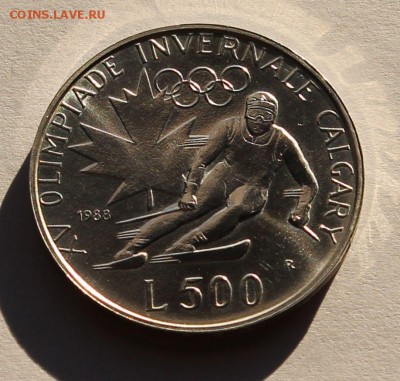 Сан Марино 500 лир 1988. СЕРЕБРО. РАСПРОДАЖА. - 2