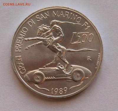 Сан Марино 500 лир 1989. СЕРЕБРО. РАСПРОДАЖА. - 3