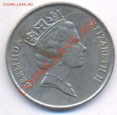 Бермуды 25 центов.1995 г. До 27.01.11 г. 20-00 МСК. - Бермуды 95