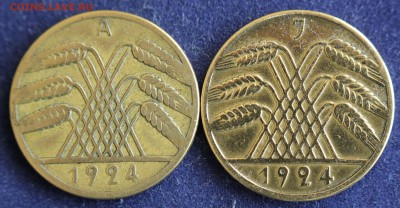 С 1 руб. ГЕРМАНИЯ 10 пфеннигов 1924г."А" и "J" до 17.2 - IMG_4436.JPG