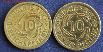 С 1 руб. ГЕРМАНИЯ 10 пфеннигов 1924г."А" и "J" до 17.2 - IMG_4435.JPG