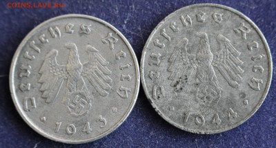 С руб. III-й РЕЙХ 10пфеннигов 1943г."D"1944г."А"ЦИНК до 17.2 - IMG_4430.JPG