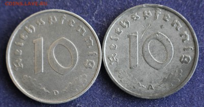 С руб. III-й РЕЙХ 10пфеннигов 1943г."D"1944г."А"ЦИНК до 17.2 - IMG_4429.JPG