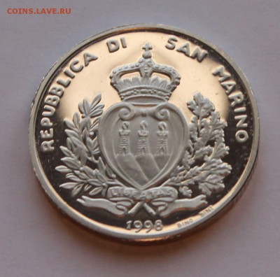 Сан Марино 10 000 лир 1998. Футбол. СЕРЕБРО. РАСПРОДАЖА. - 10