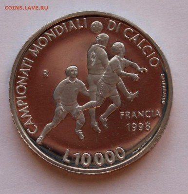 Сан Марино 10 000 лир 1998. Футбол. СЕРЕБРО. РАСПРОДАЖА. - 4