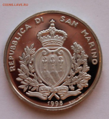 Сан Марино 10 000 лир 1998.  СЕРЕБРО. РАСПРОДАЖА. - 10