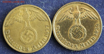 С1 руб. III-й РЕЙХ 5 пфен.1937г."J",1939г."B" БРОНЗА до 17.2 - IMG_4431.JPG