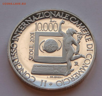 Сан Марино 10 000 лир 2001. СЕРЕБРО. РАСПРОДАЖА. - 8