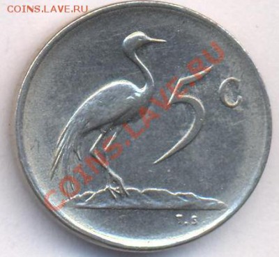 ЮАР 5 центов. 1977 г.  До 27.01.11 г. 20-00 МСК. - ЮАР 5.1