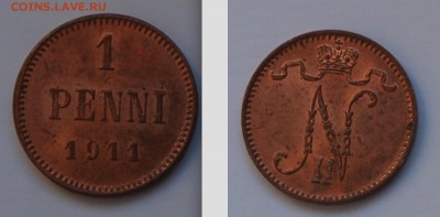 1 пенни 1911г. UNC До 16.02.2017 22.00 по МСК - 1911