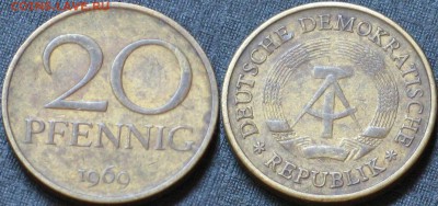 ГДР 20 пфеннингов  1969 - ГДР 20 пфеннингов  1969.JPG