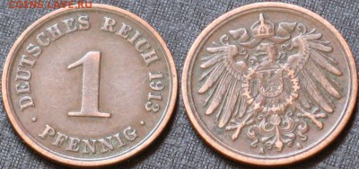 Германия 1 пфеннинг 1913 A - Германия 1 рейхспфеннинг 1913 A.JPG