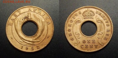 МОНЕТЫ МИРА 01-17 - Брит. Восточная Африка – 1 цент (1952 KN) бронза