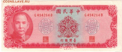 КИТАЙ (ТАЙВАНЬ) 10 ЮАНЕЙ 1969 ДО 16.02.17 В 22.00МСК (Д408) - 1-тай10а