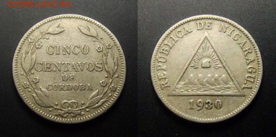 МОНЕТЫ МИРА 01-17 - Никарагуа – 5 сентаво (1930) медь-ник.