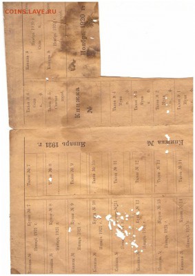 продуктовые талоны 1921 год - 0009