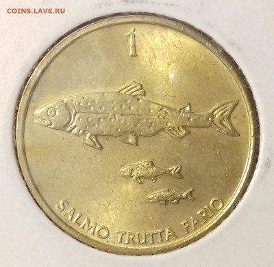 СЛОВЕНИЯ 1 толар 1998 Форели ручьевые до 17 фев. 22-00 мск - СЛОВЕНИЯ 1 толар 1998 20170119_145645