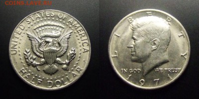 МОНЕТЫ МИРА 01-17 - США – 0,5 доллара (1971) «Дж. Кеннеди» (XF) №1