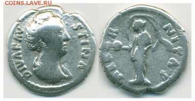 Рим, денарий 141 г., Фаустина Старшая, Ag. - Рим_денарий-Фаустина-141г