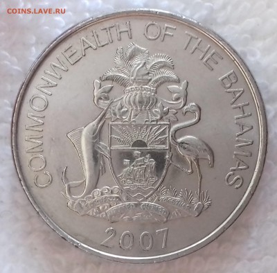 БАГАМСКИЕ О-ВА 25 центов 2007 Шлюп UNC до 18 фев. 22-00 мск - БАГАМЫ 25 центов 2007 -23-20170111_142649