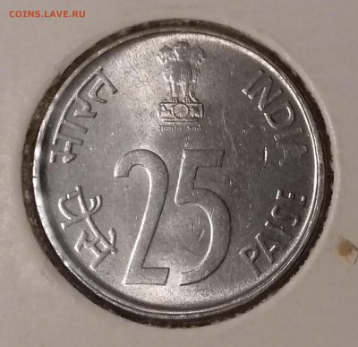 ИНДИЯ 25 пайса 1999 Носорог UNC до 18 фев. 22-00 мск - ИНДИЯ 25 пайса 1999 -112-20161208_183112-1