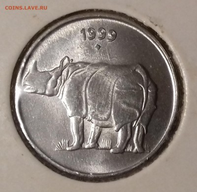 ИНДИЯ 25 пайса 1999 Носорог UNC до 18 фев. 22-00 мск - ИНДИЯ 25 пайса 1999 -112-20161208_183133-1