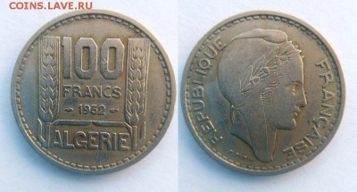 Красивый Алжир 100 франков 1952 до 19.02 - 53329350