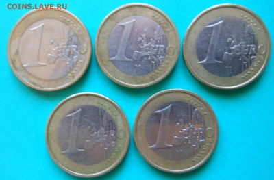 1 евро ФРГ 2002г. 5 монет 5 монетных дворов. - DSCN8558.JPG