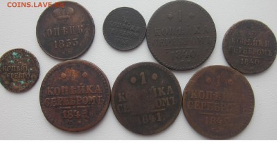 Медь с 1734 и до 1853 на оценку - н 1 аверс