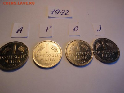 коллекция погодовка ФРГ, 1 марка 1950-1994 гг. Разные дворы. - 1992 р.JPG