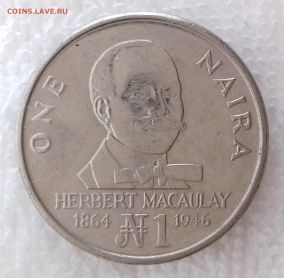 НИГЕРИЯ 1 найра 1991 Херберт Маколи aUNC до 18 фев. 22-00мск - НИГЕРИЯ 1 найра 1991-1479-20170214_121926